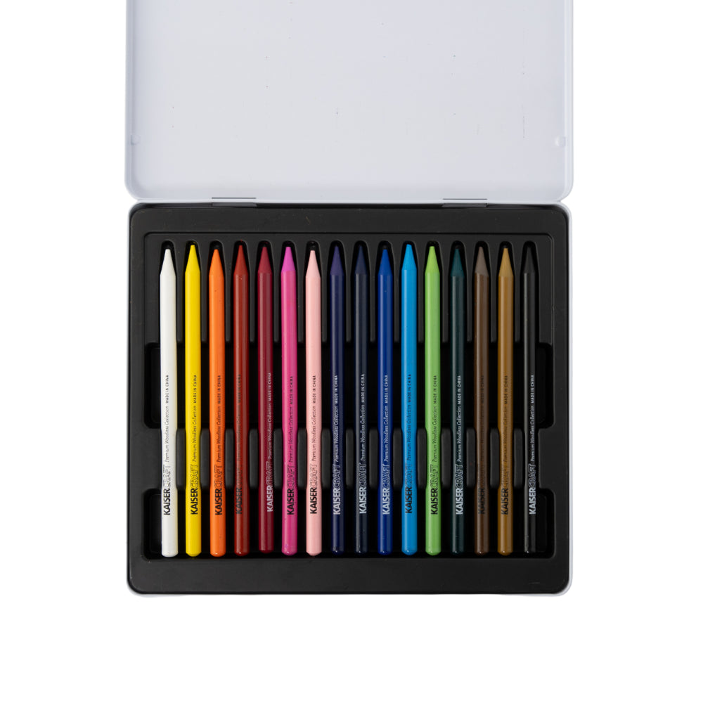 Premium Woodless Oil Based Pencils 16 Pack